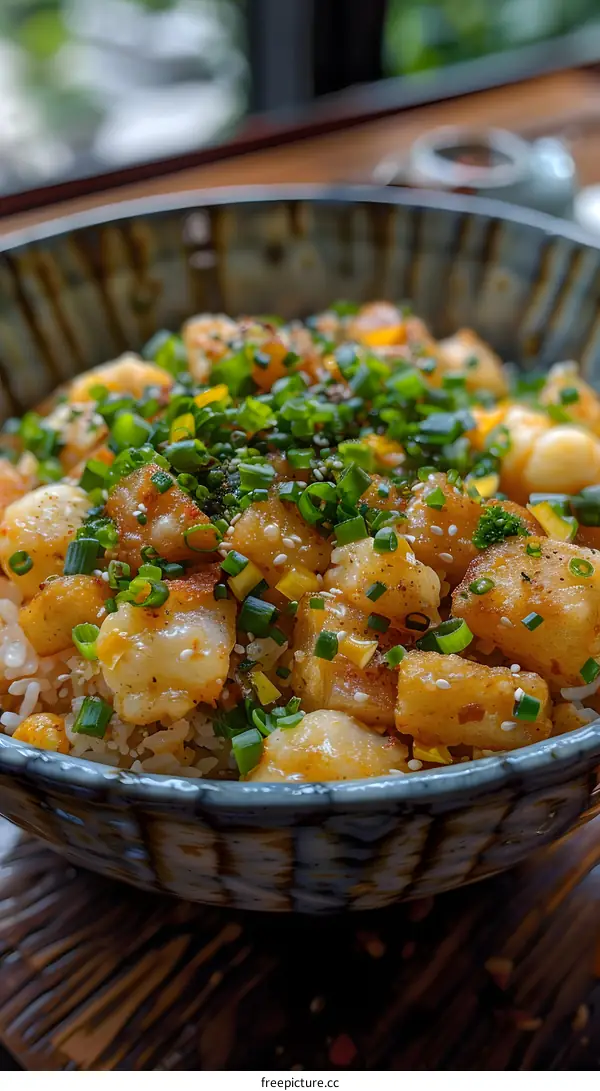 A bowl of Japanese food