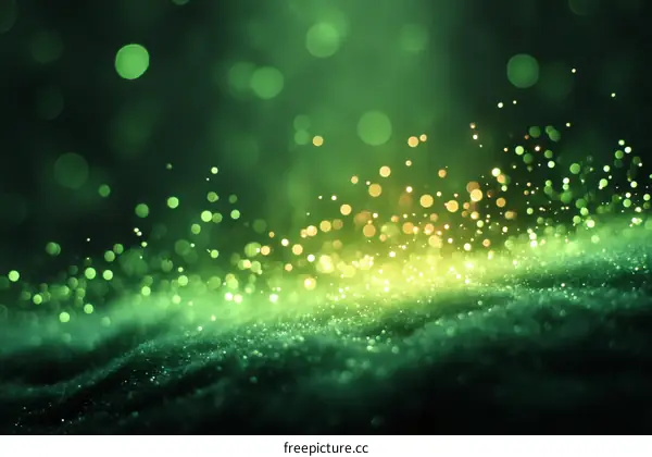 Abstract Green Sparkling Background