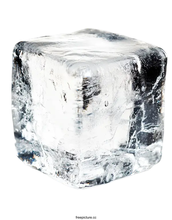[Transparent Background PNG]Clear Ice Cube Close-up