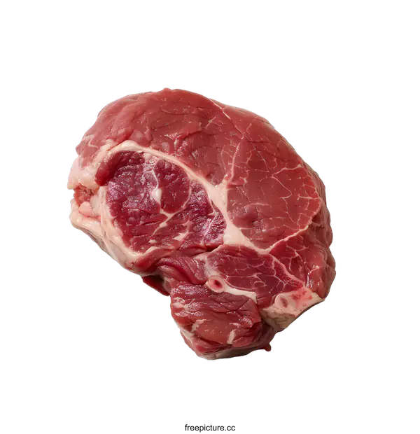 [Transparent Background PNG]Raw Beef Steak on White Background