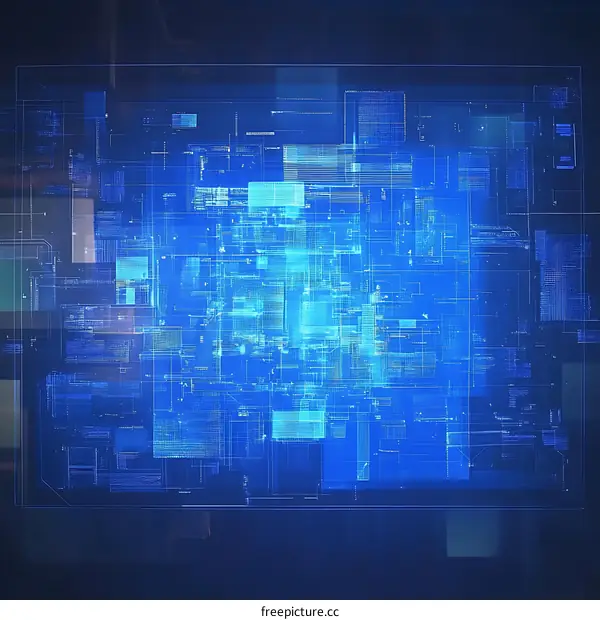 Abstract Digital Circuit Illustration