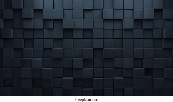 Abstract Dark Gray Geometric Cubes Background