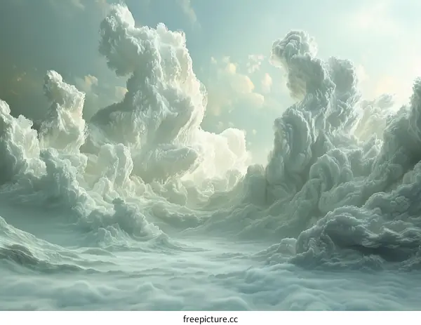 Abstract Cloud Landscape Painting