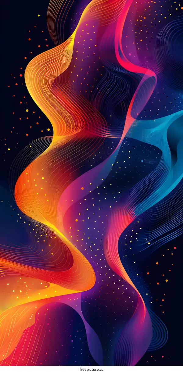 Colorful Abstract Waves Background