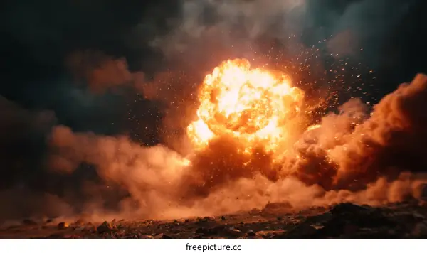 Massive Explosion in a Dark Environment