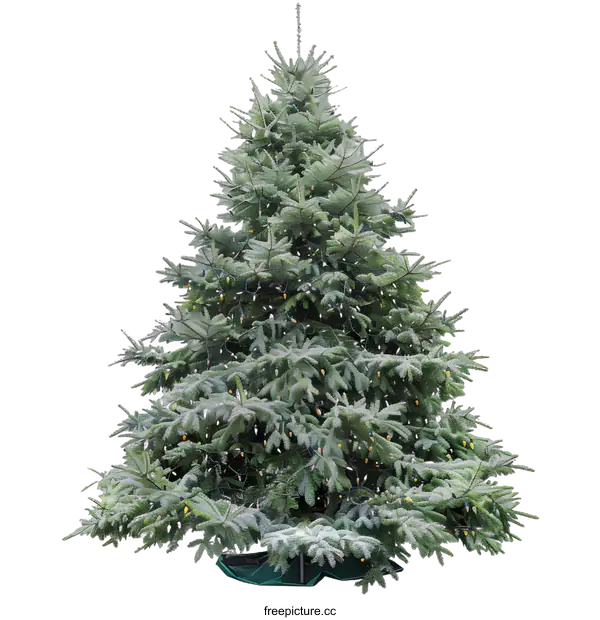 [Transparent Background PNG]Frosted Christmas Tree Isolated On White Background