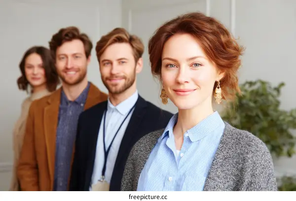 Business Team Portrait in Formal Attire