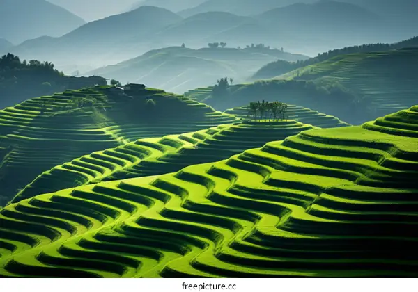 Terraced rice fields in Vietnam