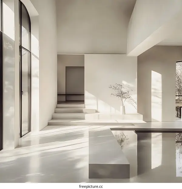 Minimalist Interior Design with Light and Shadow