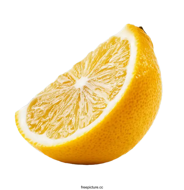 [Transparent Background PNG]Fresh Lemon Slice Isolated on transparent background
