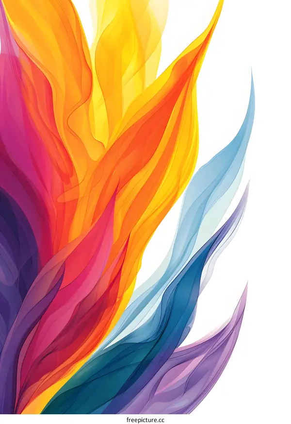 Abstract Colorful Flowing Waves