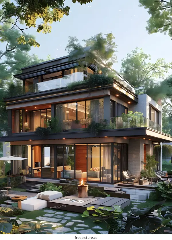 A Modern House in the Woods