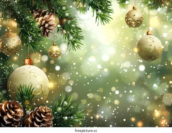 Festive Christmas Ornament Background