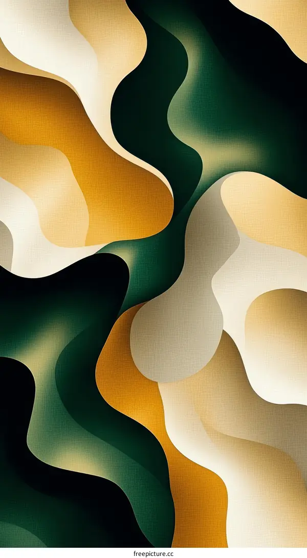Abstract Art Background with Flowing Shapes