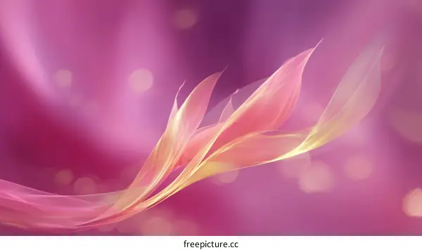 Abstract Pink and Gold Floral Design