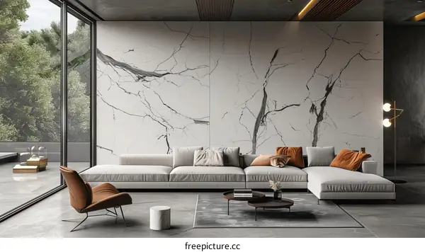 Modern minimalist living room interior design
