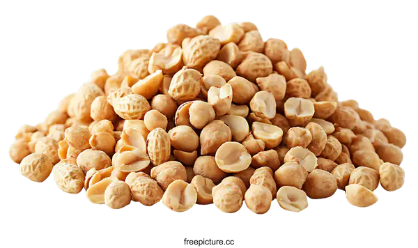 [Transparent Background PNG]Roasted Peanuts Pile Close Up