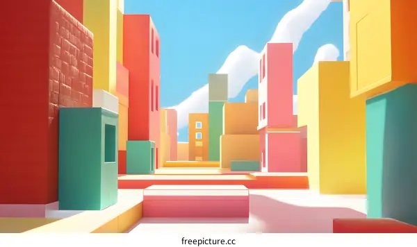 Colorful Abstract Cityscape Illustration