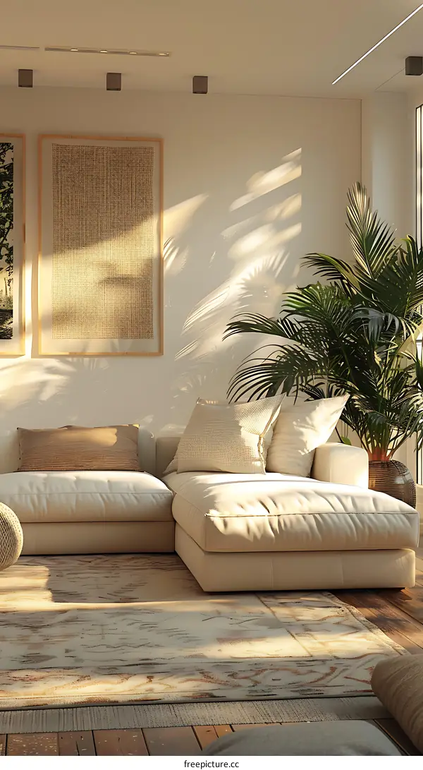 The interior design of the living room