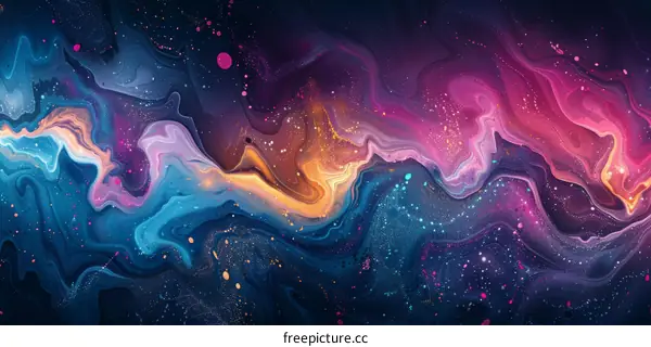 Vibrant Cosmic Nebula