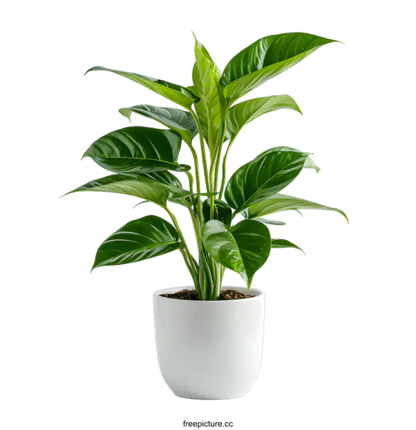 [Transparent Background PNG]Alocasia lauterbachiana potted plant