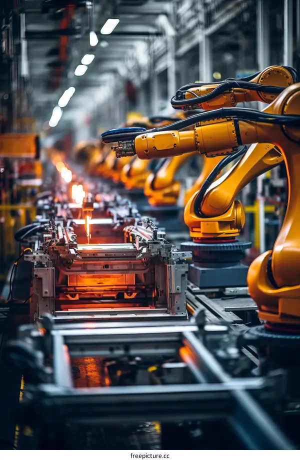 Automated Welding of Car Parts in a Modern Factory