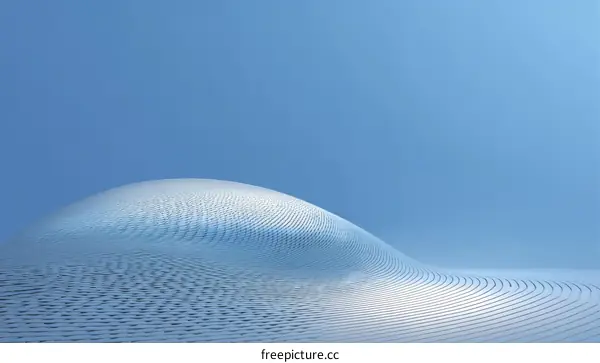 Abstract Blue Wave Architecture Illustration