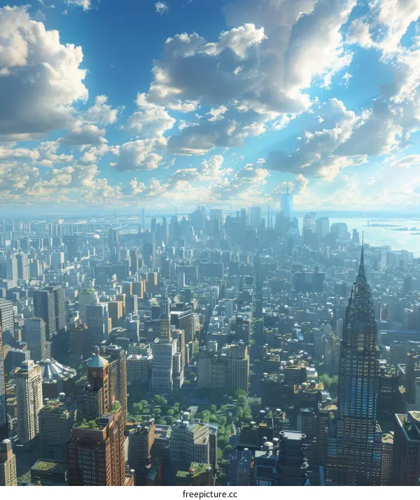 New York City Skyline on a Sunny Day