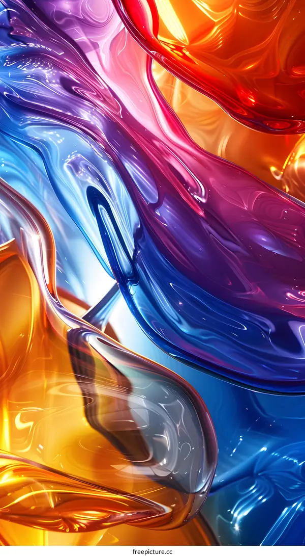Colorful abstract liquid shapes background