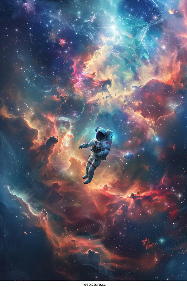 Astronaut in a Nebula