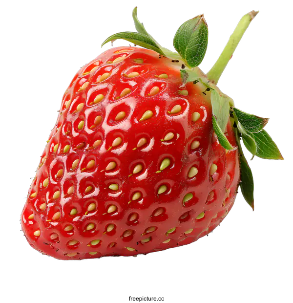 [Transparent Background PNG]single strawberry