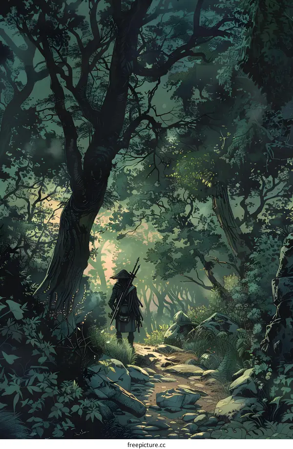 Forest Path Illustration