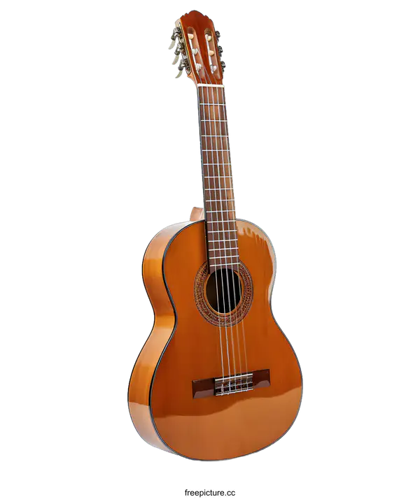 [Transparent Background PNG]Acoustic guitar on a white background