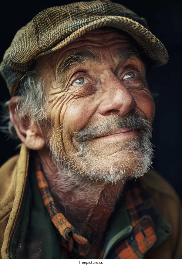 Portrait of a Wise and Kind Old Man