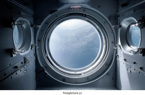 Spacecraft Window View of Earth