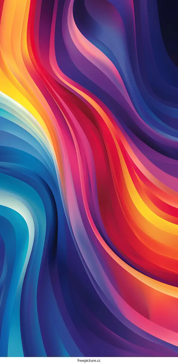 Abstract Colorful Curved Lines Design Background