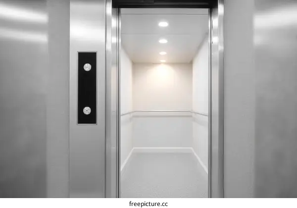Empty Modern Elevator Interior