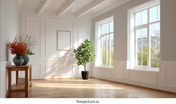 Elegant Interior Design with Large Windows