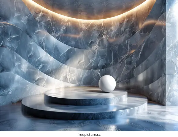 Modern Marble Podium Display Design