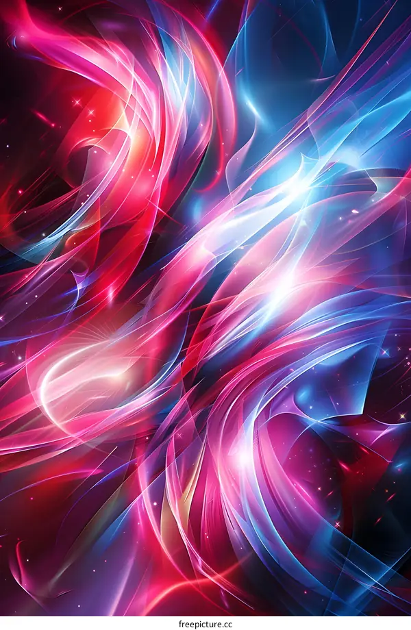 Fantastic red and blue glow