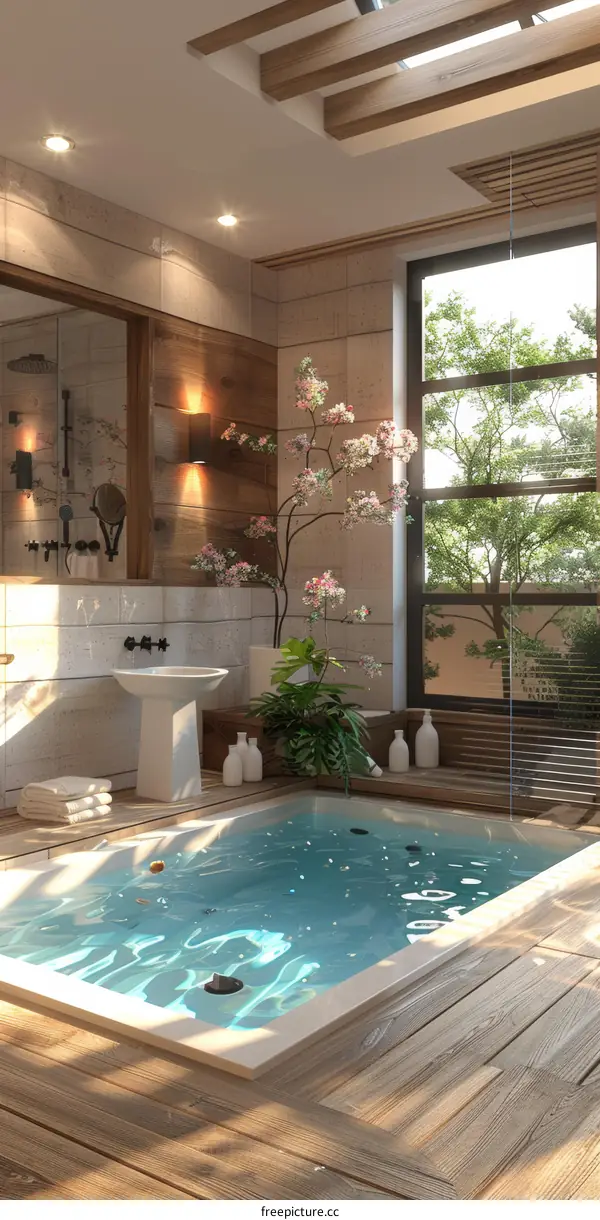 Modern Japanese Spa Hot Tub Interior Design