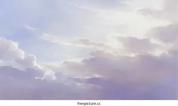 A Soft and Fluffy Cloud Formation Against a Pale Blue Sky