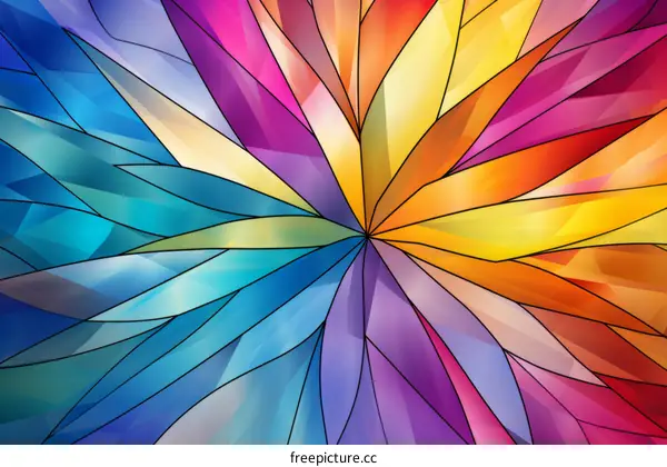 Vibrant Kaleidoscope Stained Glass Fractal