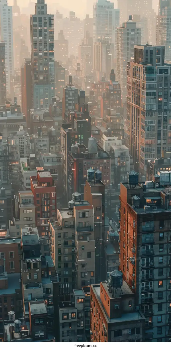 High Angle View of a Cityscapes Architecture