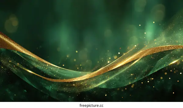 Abstract Gold and Green Background Design