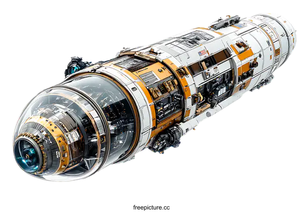 [Transparent Background PNG]Futuristic Spaceship Design Illustration