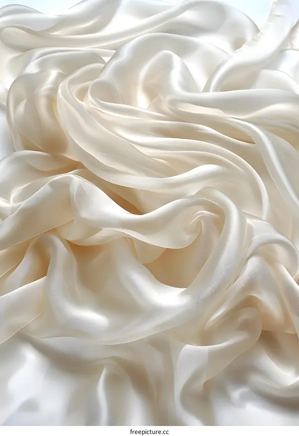 Smooth Elegant Golden Silk or Satin Luxury Cloth Texture Background