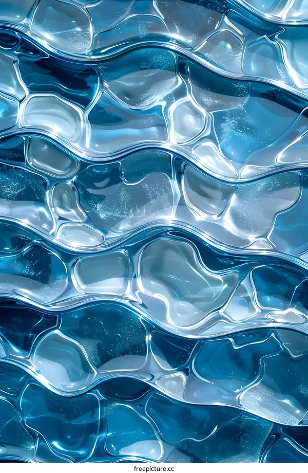 Blue Abstract 3D Rendering