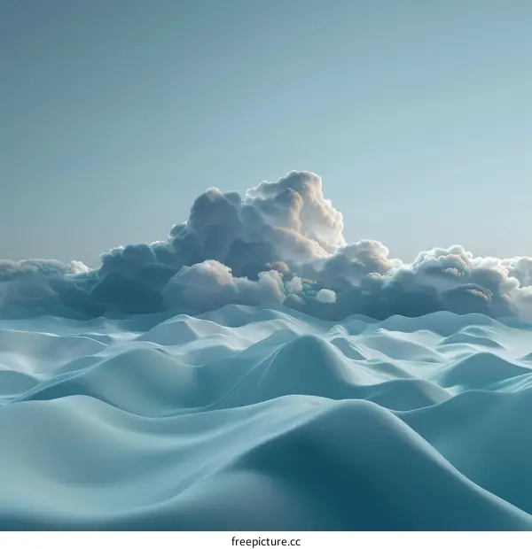 Majestic Glacier and Clouds