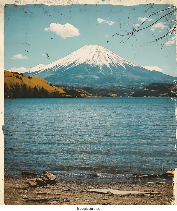 Mount Fuji, Japan, Vintage Postcard
